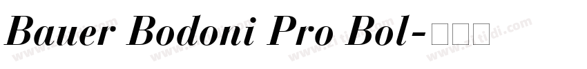 Bauer Bodoni Pro Bol字体转换